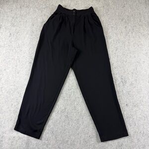 d.Frank Women’s High Waist Pleated Tapered Pants Black Size 6 Rayon USA